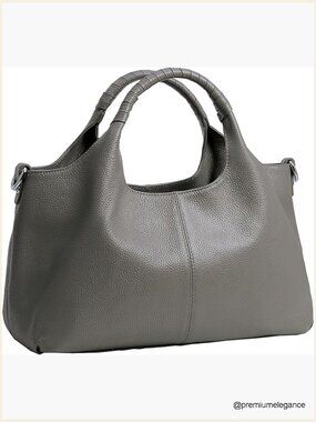 Genuine Leather Satchel Crossbody Handbag Medium Tote Shoulder Purse
